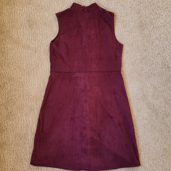 Lysse Burgundy Sleeveless Mock Neck Mini Dress Size XSmall New - Picture 6 of 12